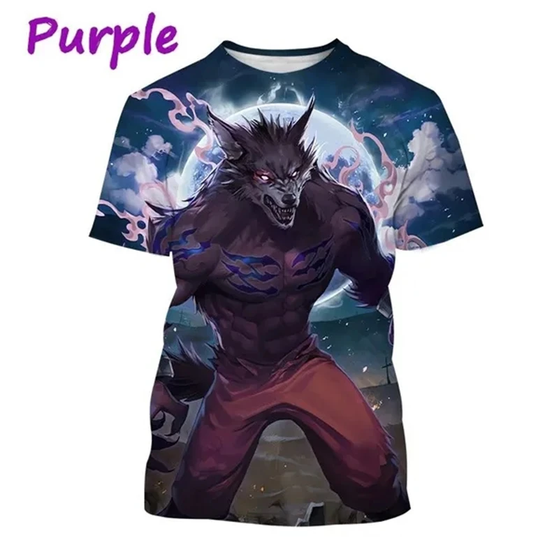 Werewolf 3D Printing T-Shirt Orc Wolf Round Neck Short Sleeve Animal Pattern Wolf Men's And Women's Fashion Casual Tops Tees
Werewolf 3D Printing T-Shirt Orc Wolf Round Neck Short Sleeve Animal Pattern Wolf Men's And Women's Fashion Casual Tops Tees