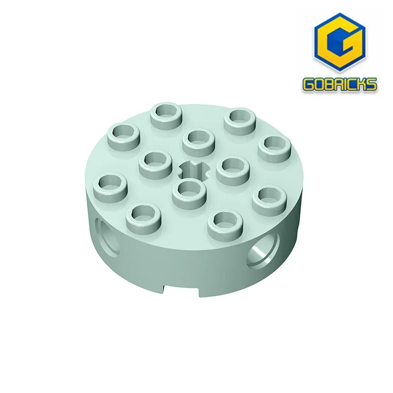 

Gobrick GDS-951 кирпич, круглые 4x4 с 4 боковыми отверстиями и отверстиями для центральной оси, совместимы с lego 6222 DIY