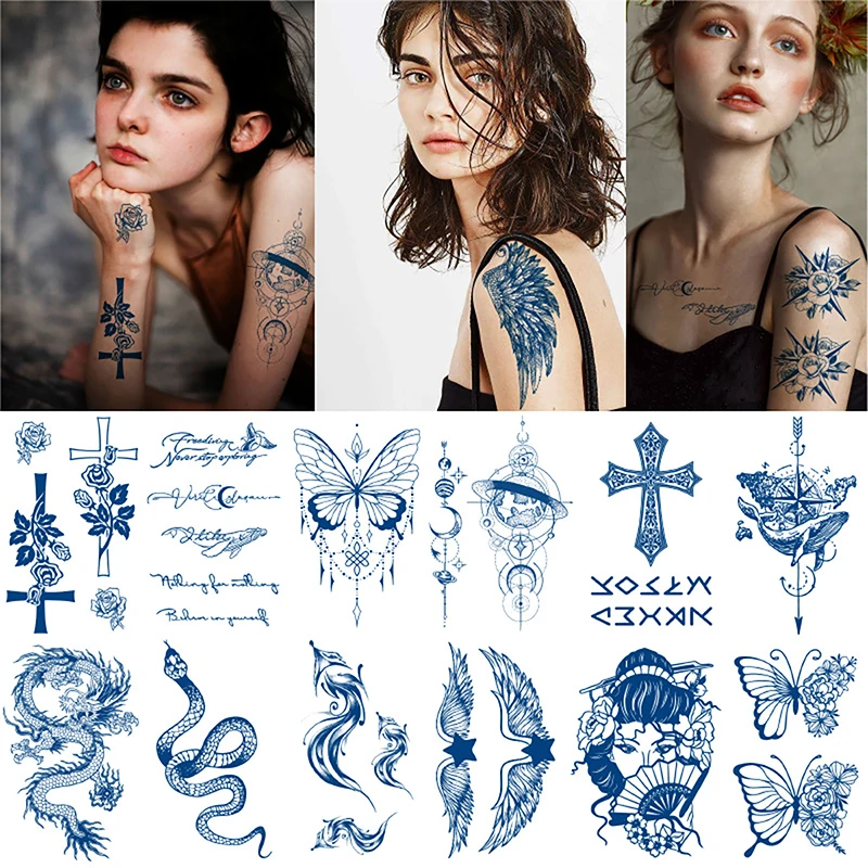 Temporary Tattoo Sticker Waterproof Lasting Dragon Flowers Large Picture Fake Tattoo Body Art Green Tatoo Sticker for Women Men
Temporary Tattoo Sticker Waterproof Lasting Dragon Flowers Large Picture Fake Tattoo Body Art Green Tatoo Sticker for Women Men