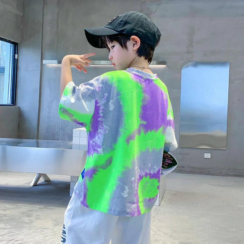 Summer Boys T-shirts Fashion Tie-Dye Short Sleeve Tops Boys Korean Clothes Streetwear T Shirt Casual Tees 4 5 6 7 8 9 11 13 14 Y
Summer Boys T-shirts Fashion Tie-Dye Short Sleeve Tops Boys Korean Clothes Streetwear T Shirt Casual Tees 4 5 6 7 8 9 11 13 14 Y