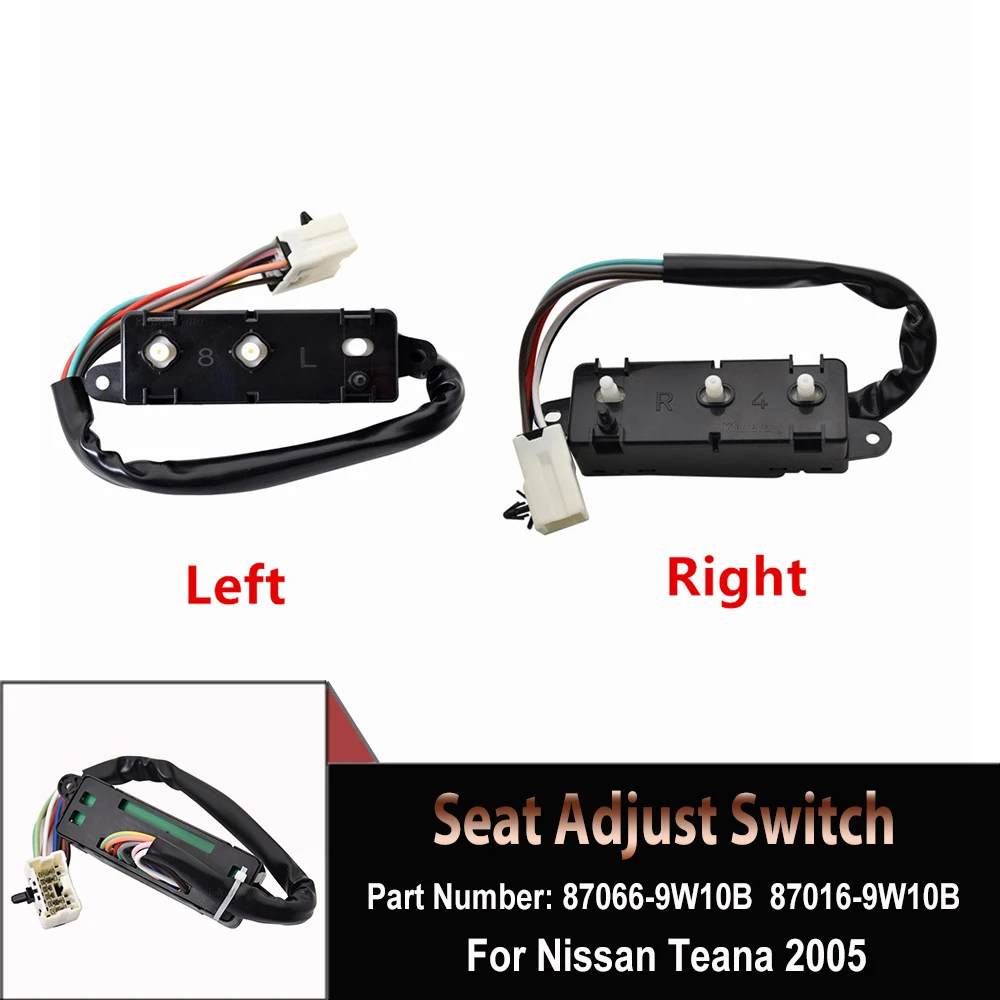 ABS Seat Control Switch Left Power Seat Switch Easy Installation Stable For Nissan Teana 2005 87066-9W10B 87016-9W10B Auto Parts
ABS Seat Control Switch Left Power Seat Switch Easy Installation Stable For Nissan Teana 2005 87066-9W10B 87016-9W10B Auto Parts