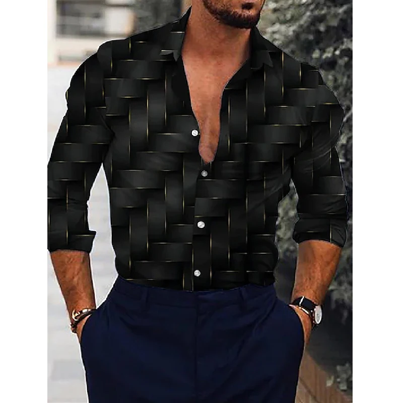 Social Fashion Men Shirts Luxury Shirt Casual Lattice Print Long Sleeve Tops Men's Clothing Party Cardigan Blouses High Quality
Social Fashion Men Shirts Luxury Shirt Casual Lattice Print Long Sleeve Tops Men's Clothing Party Cardigan Blouses High Quality