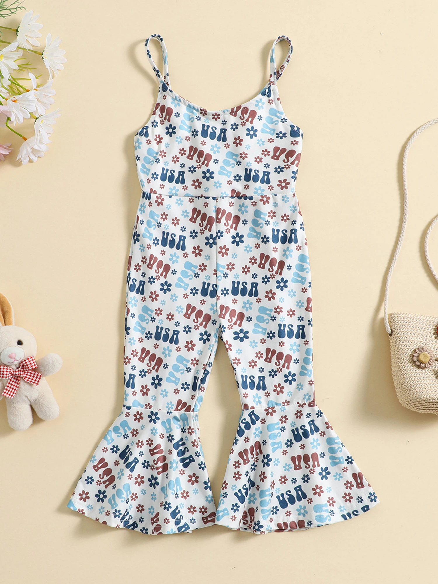 Cute Infant Boys American Flag Print Romper with Suspender Shorts for 4th of July Celebration - Patriotic Independence Day
Cute Infant Boys American Flag Print Romper with Suspender Shorts for 4th of July Celebration - Patriotic Independence Day
