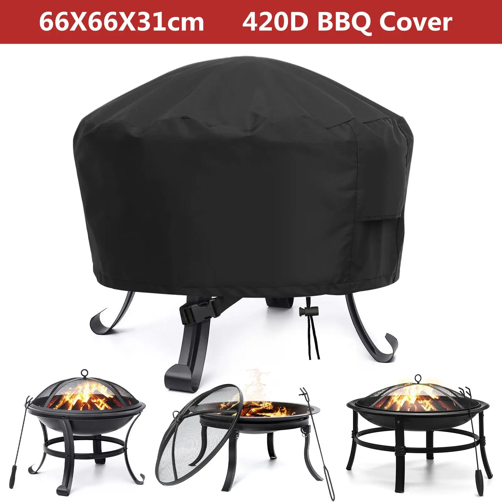 Водо-и пылезащитный чехол для гриля, с 2 УДЕРЖИВАЮЩИМИ пряжками, 66x66x31 см 
Водо-и пылезащитный чехол для гриля, с 2 УДЕРЖИВАЮЩИМИ пряжками, 66x66x31 см