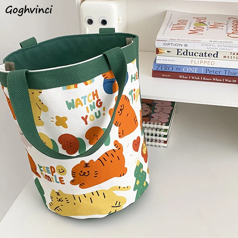 Cute Cartoon Printing Top-handle Bags Women Lunch Bucket Canvas Handbags All-match Casual Large Capacity Pouch Design Fashion
Cute Cartoon Printing Top-handle Bags Women Lunch Bucket Canvas Handbags All-match Casual Large Capacity Pouch Design Fashion