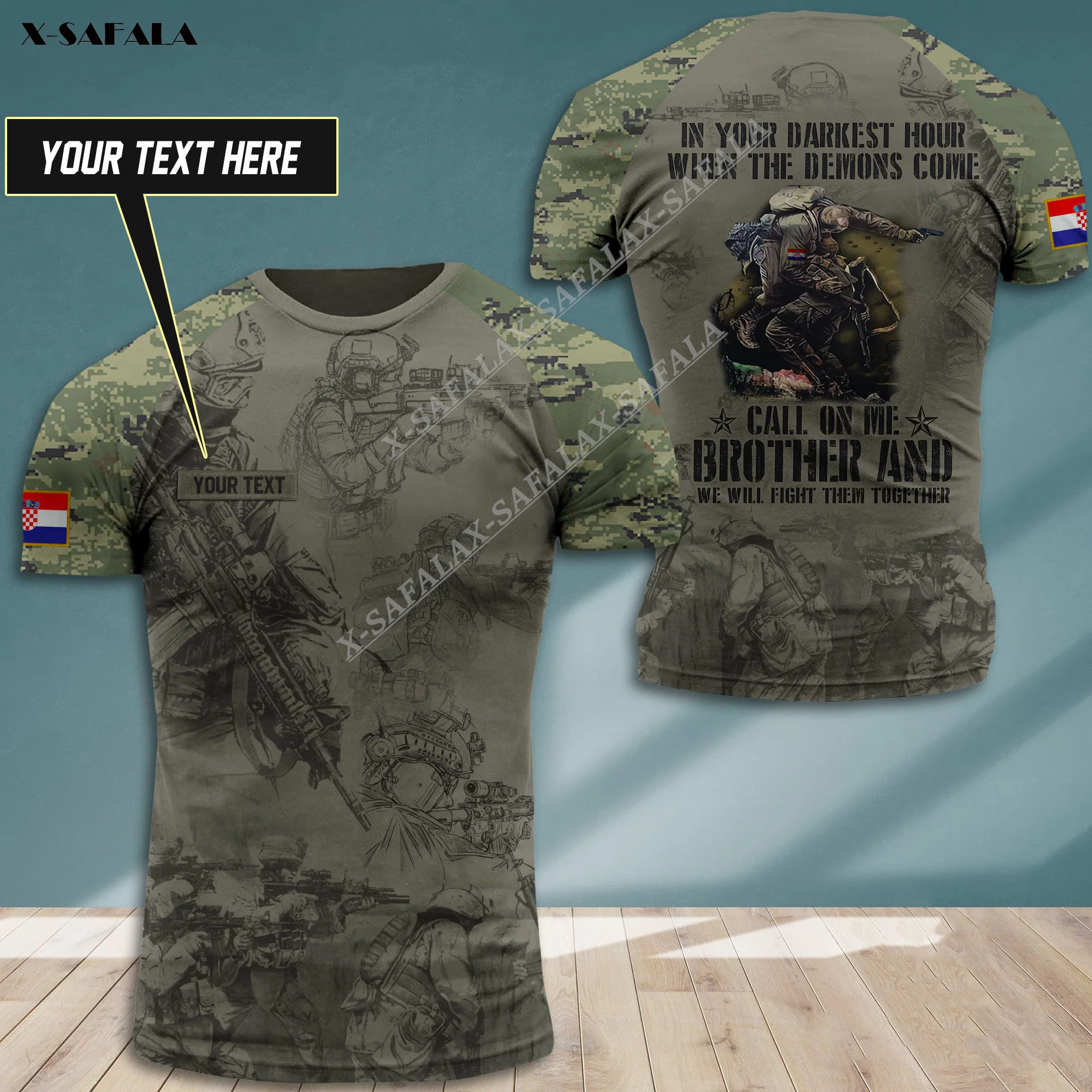 Croatia Army Veterans Soldier Country Flag 3D Printed Comfortable T-shirt Summer Round Neck Men Female Casual Top
Croatia Army Veterans Soldier Country Flag 3D Printed Comfortable T-shirt Summer Round Neck Men Female Casual Top