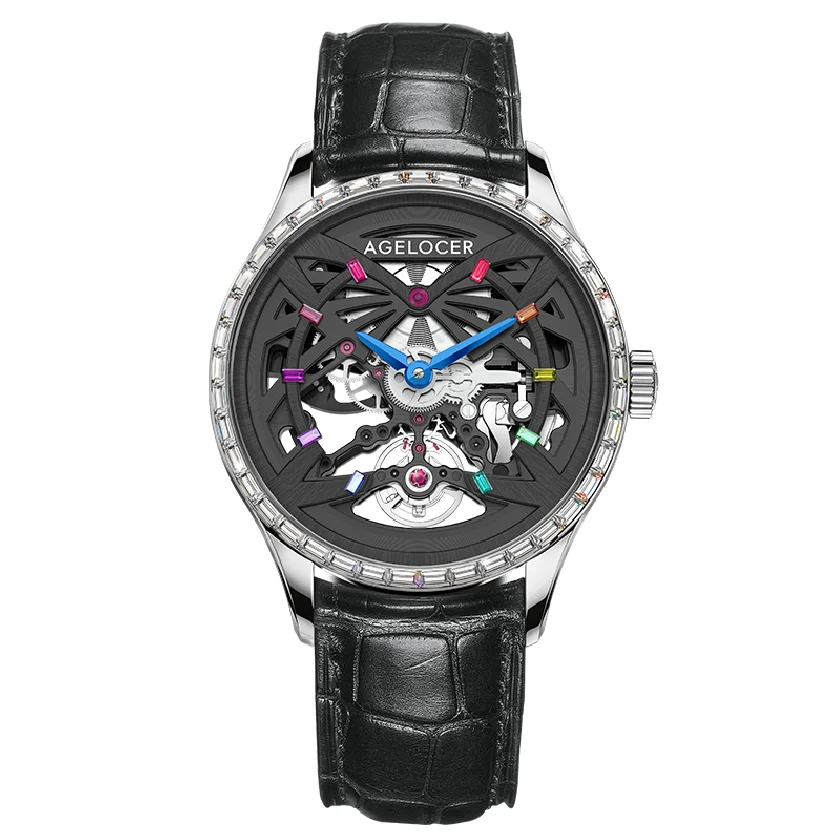 AGELOCER Original Mechanical Men's Watches Skeleton Luxury Top Brand Men Automatic Clock Sapphire Diamond Black Mens Watch
AGELOCER Original Mechanical Men's Watches Skeleton Luxury Top Brand Men Automatic Clock Sapphire Diamond Black Mens Watch