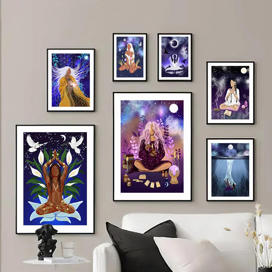 Witch Woman Yoga Magic Pigeon Wall Art Canvas Painting Nordic Posters And Prints Abstract Wall Pictures For Living Room Decor
Witch Woman Yoga Magic Pigeon Wall Art Canvas Painting Nordic Posters And Prints Abstract Wall Pictures For Living Room Decor