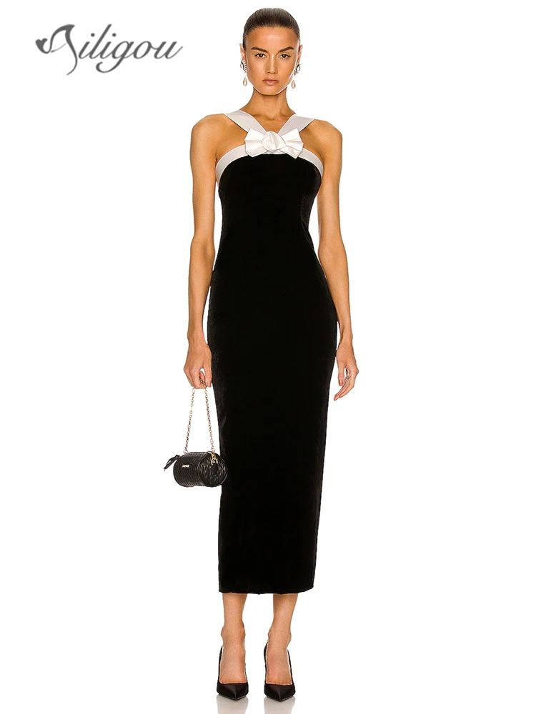 Ailigou 2022 New Summer Women Fashion Bow Design Long Dress Sexy Skinny Sleeveless Backless Celebrity Party Bandage Dress
Ailigou 2022 New Summer Women Fashion Bow Design Long Dress Sexy Skinny Sleeveless Backless Celebrity Party Bandage Dress