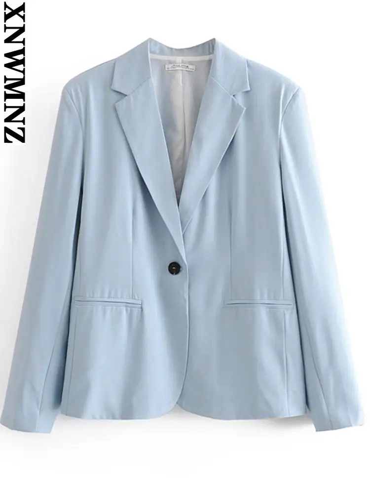 XNWMNZ Women 2022 spring fashion office wear blazer coat vintage long sleeve welt pockets female outerwear chic veste femme
XNWMNZ Women 2022 spring fashion office wear blazer coat vintage long sleeve welt pockets female outerwear chic veste femme