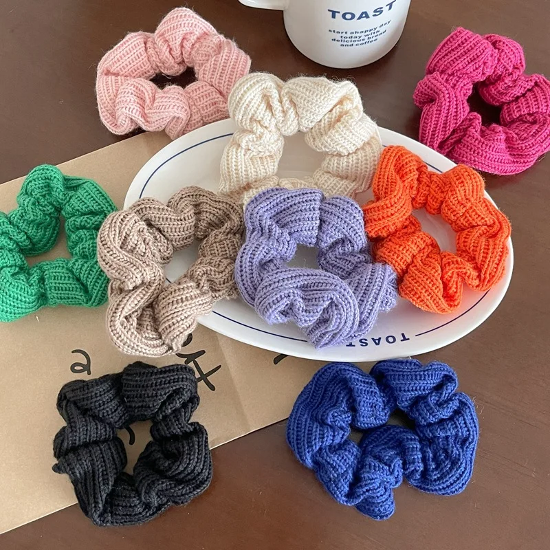 Korean Knitted Hair Ring Candy Colored Large Intestine Hair Ring Fashion Women Ponytai Holder Wild Basics Hair Accessories
Korean Knitted Hair Ring Candy Colored Large Intestine Hair Ring Fashion Women Ponytai Holder Wild Basics Hair Accessories