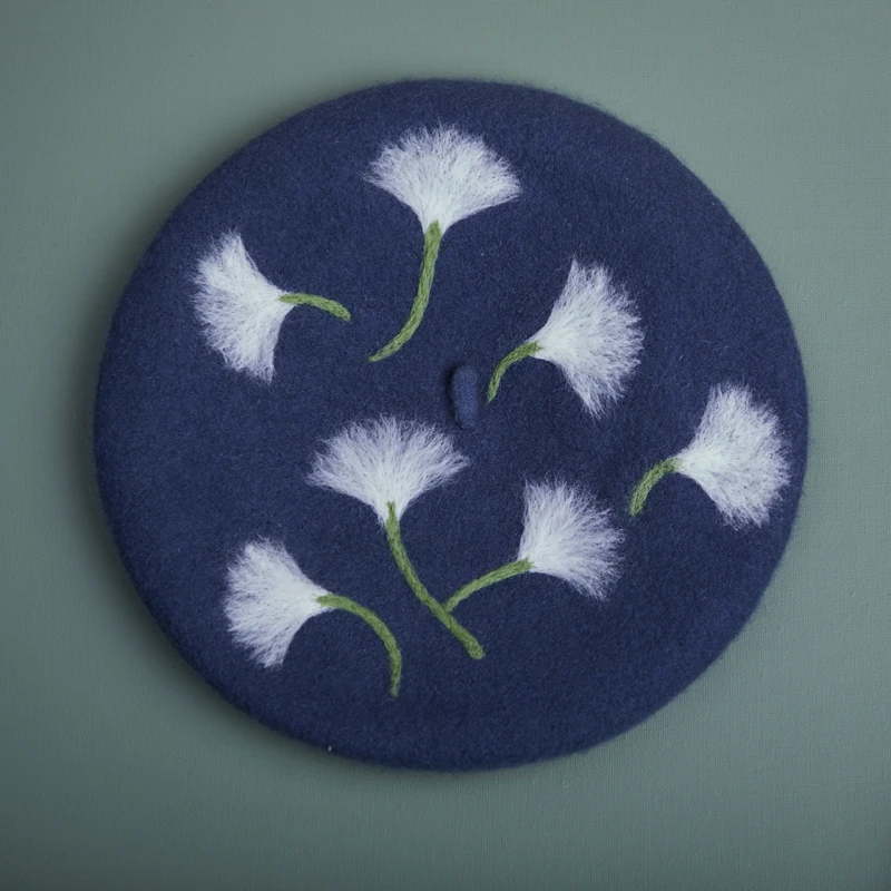 Handmade Wool Felt Beret Flying Dandelion Forest Autumn and Winter Literary Retro Japanese Painter Hat High-quality Women's Hats
Handmade Wool Felt Beret Flying Dandelion Forest Autumn and Winter Literary Retro Japanese Painter Hat High-quality Women's Hats