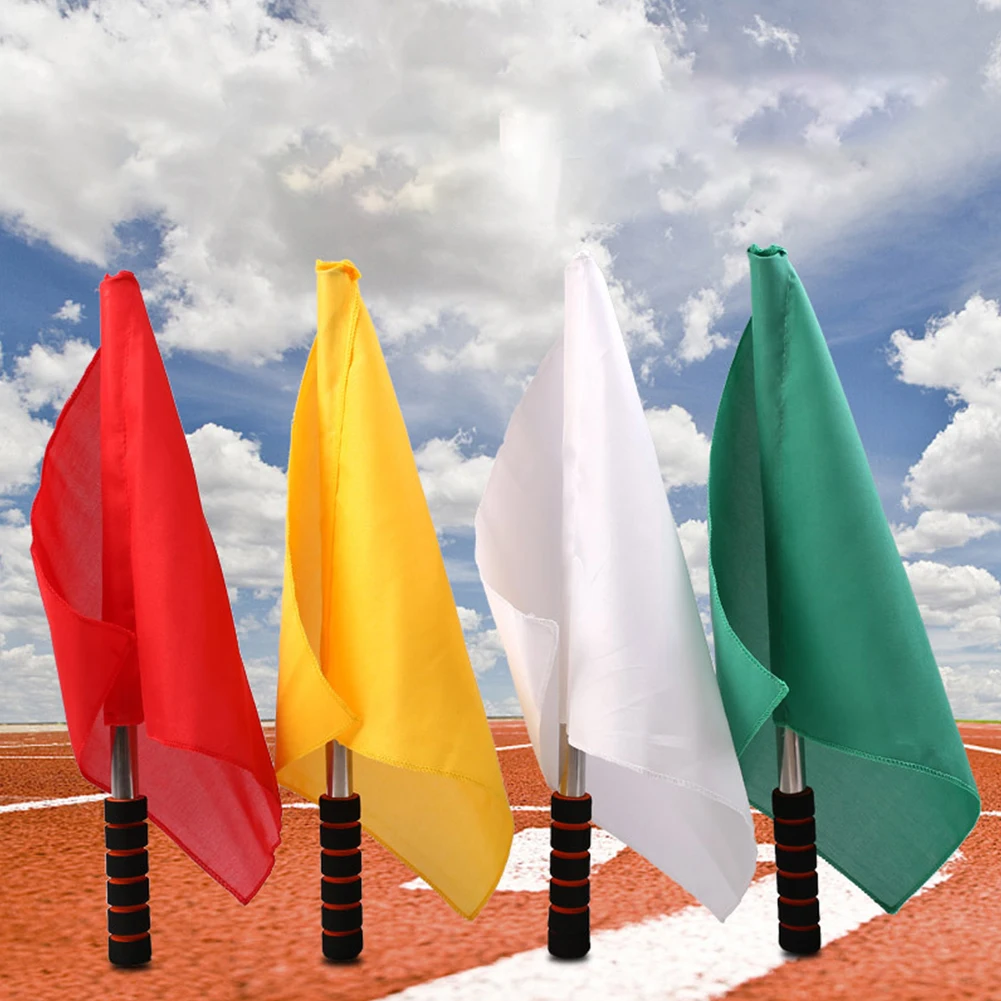 Soccer Referee Flags Football Linesman Flags Sports Game Referee Equipment Sports Competition Starting Flag Anti-slip Design
Soccer Referee Flags Football Linesman Flags Sports Game Referee Equipment Sports Competition Starting Flag Anti-slip Design