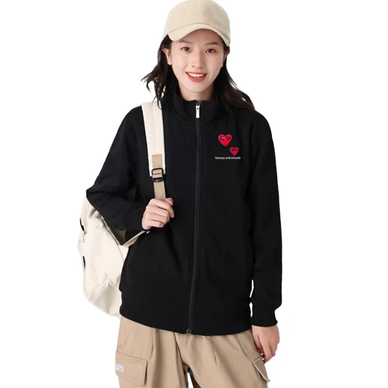 Men Women Jacket Cotton Winter Double Big Small Heart Letter Embroidery Print Lapel Pocket Straight Fleece Couple Casual Hoodie
Men Women Jacket Cotton Winter Double Big Small Heart Letter Embroidery Print Lapel Pocket Straight Fleece Couple Casual Hoodie