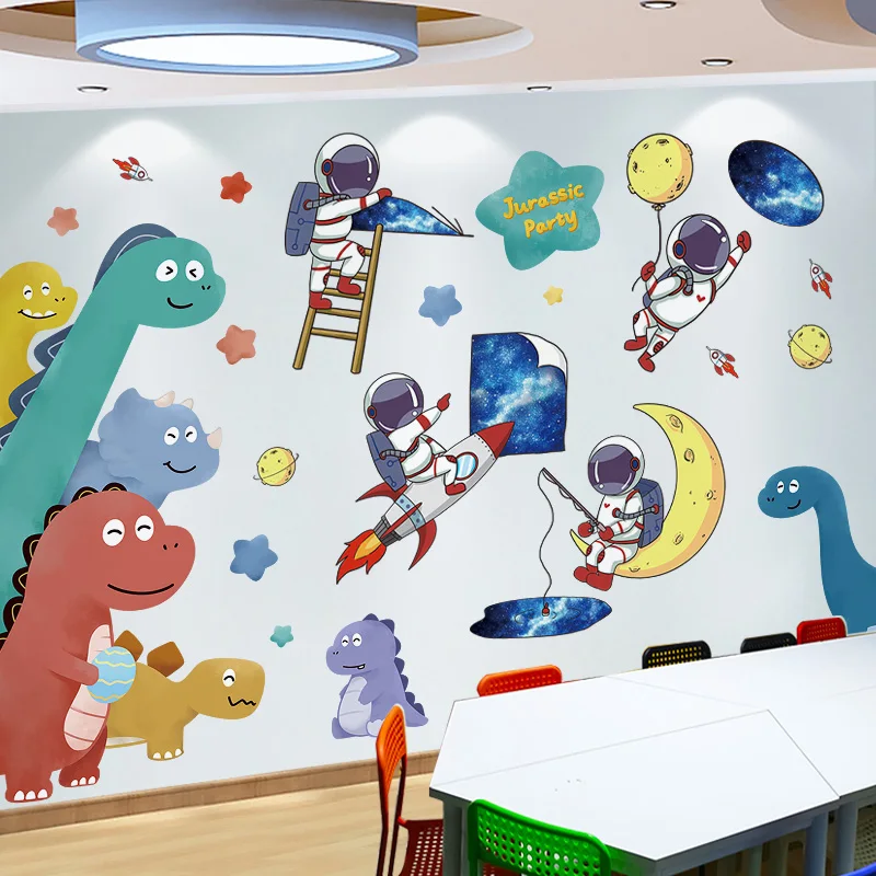 Dinosaur Animals Wall Stickers DIY Astronauts Mural Decals for Kids Rooms Baby Bedroom Children Nursery Home Door Decoration
Dinosaur Animals Wall Stickers DIY Astronauts Mural Decals for Kids Rooms Baby Bedroom Children Nursery Home Door Decoration