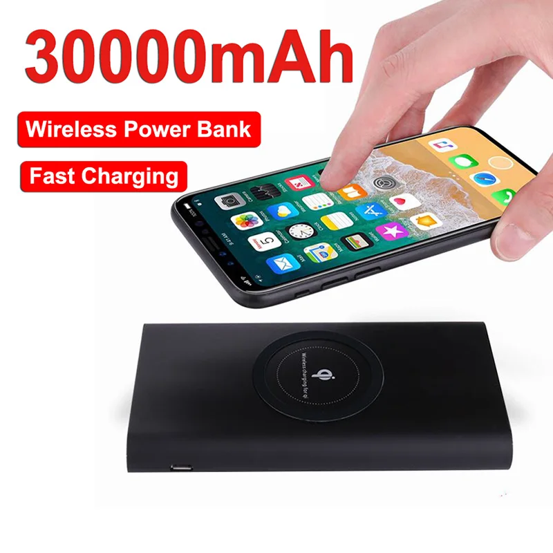 Wireless Power Bank 30000mAh High Capacity Portable Charger Fast Charging External Battery Charger for Samsung LG ZTE
Wireless Power Bank 30000mAh High Capacity Portable Charger Fast Charging External Battery Charger for Samsung LG ZTE