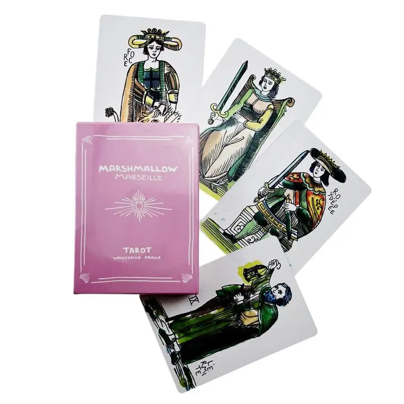 Marshmallows Marseille Tarot English Fate Divination Tarot Deck Family Party Oracle Board Game Fortune-telling Oracle Cards
Marshmallows Marseille Tarot English Fate Divination Tarot Deck Family Party Oracle Board Game Fortune-telling Oracle Cards