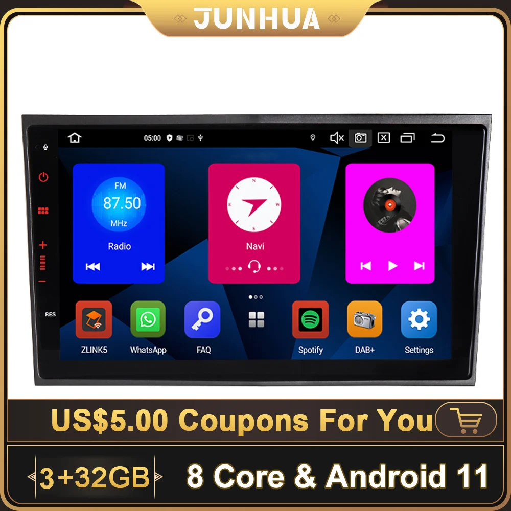 JUNHUA 2 Din 9'' Android 11 Radio GPS CarPlay 8 Core 3+32GB Navigation For OPEL Vauxhall Astra CORSA Vectra Zafira Meriva
JUNHUA 2 Din 9'' Android 11 Radio GPS CarPlay 8 Core 3+32GB Navigation For OPEL Vauxhall Astra CORSA Vectra Zafira Meriva