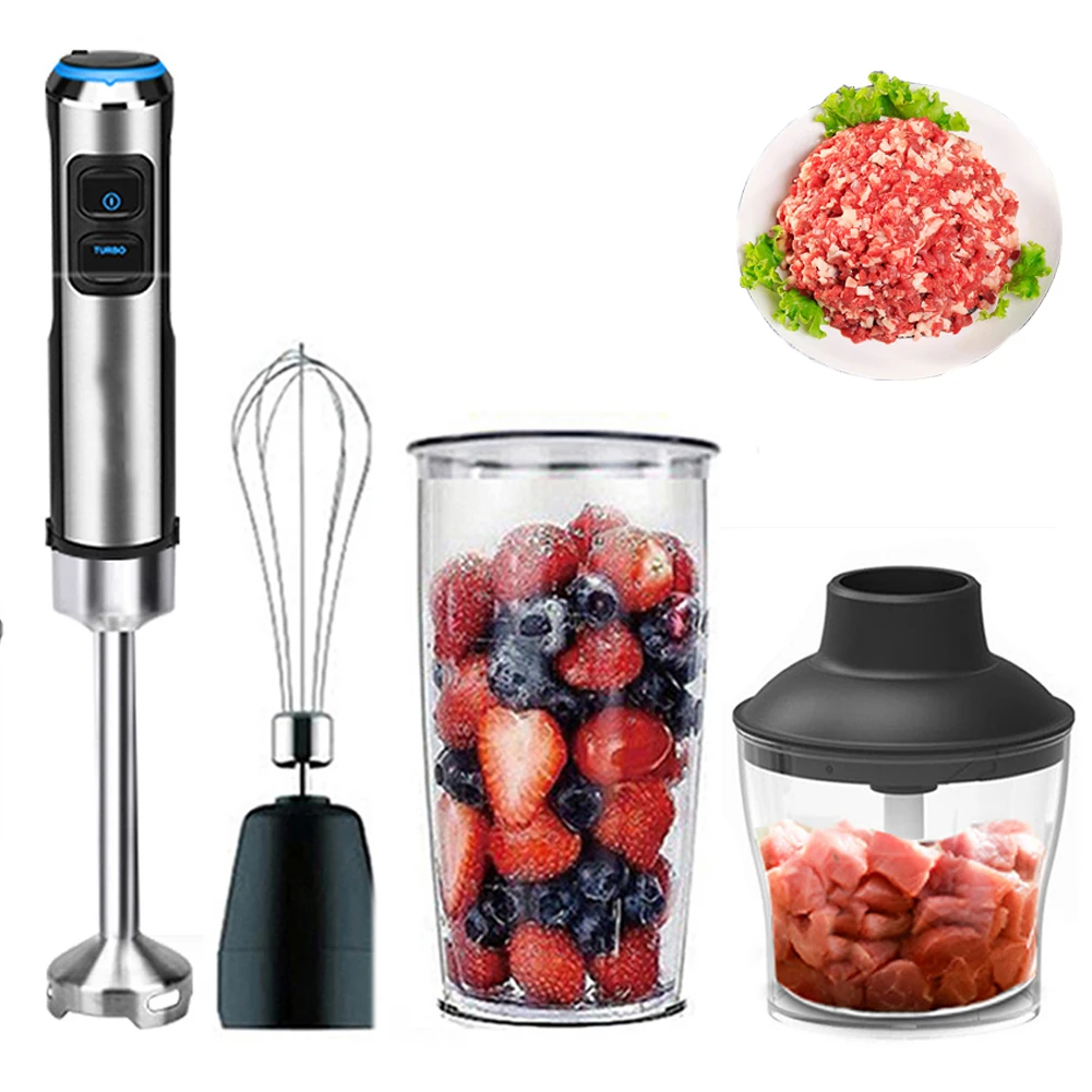 1500W 4 in 1 Multifunction Electric Stick Hand Commercial Blender Food Processor Egg Whisk Mixer Juicer Meat Grinder
1500W 4 in 1 Multifunction Electric Stick Hand Commercial Blender Food Processor Egg Whisk Mixer Juicer Meat Grinder