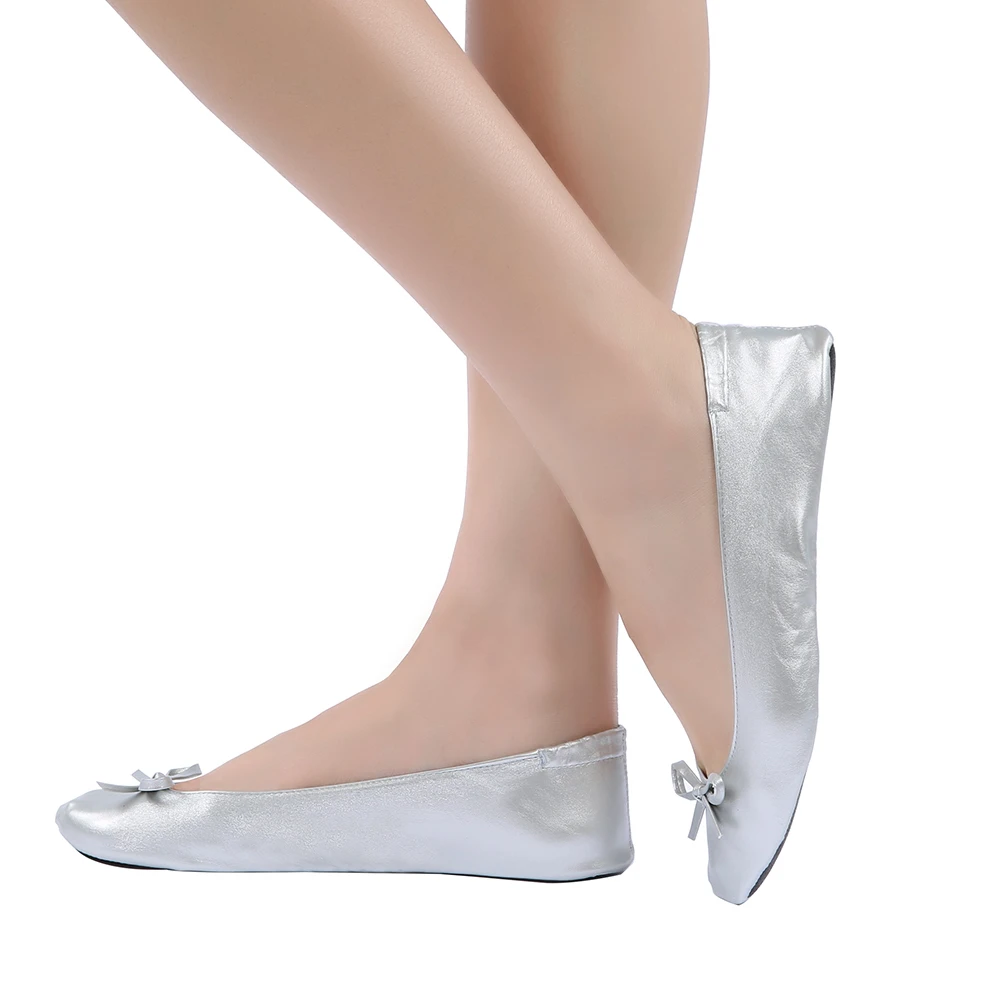 Silver Shoe Flats Portable Fold Up Ballerina Flat Shoes Roll Up Foldable Ballet After Party Shoes For Bridal Wedding Party Favor
Silver Shoe Flats Portable Fold Up Ballerina Flat Shoes Roll Up Foldable Ballet After Party Shoes For Bridal Wedding Party Favor