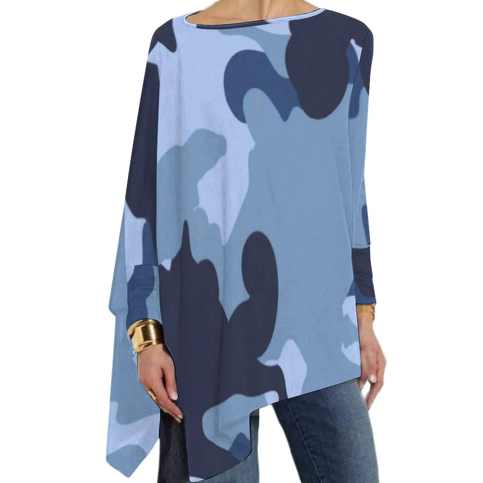 Женская футболка с длинным рукавом и круглым вырезом, свободного покроя
Женская футболка с длинным рукавом и круглым вырезом, свободного покроя