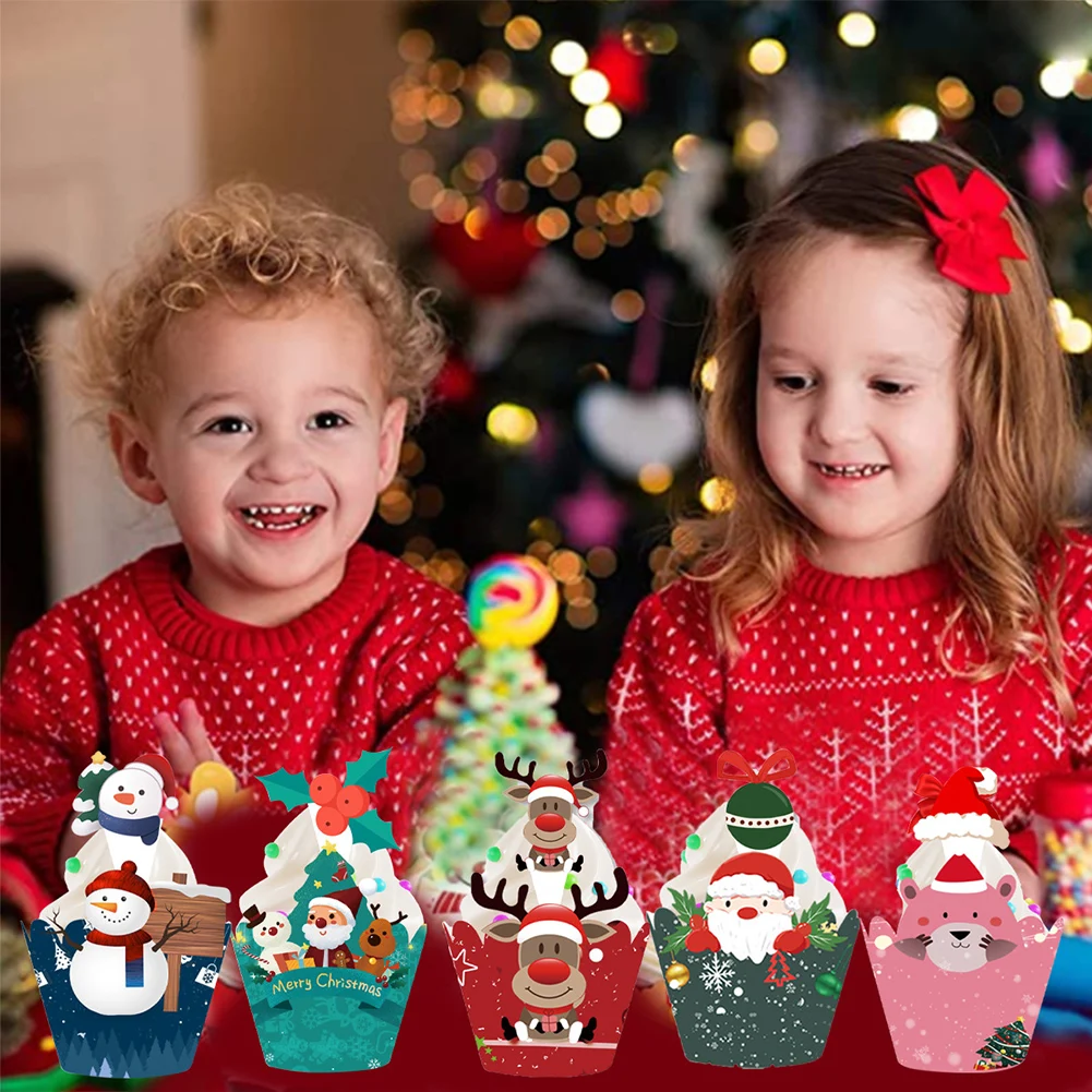 12 Or24Pcs Merry Christmas Snowman Cake Topper Paper Cups Muffin Cupcake Liners For Home New Year Xmas Birthday Party Decoration
12 Or24Pcs Merry Christmas Snowman Cake Topper Paper Cups Muffin Cupcake Liners For Home New Year Xmas Birthday Party Decoration