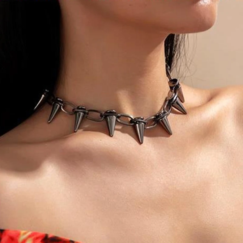 Punk Spike Chokers Collar For Women Men Gothic Harajuku Rivets Chocker Necklaces Kpop Rock Chains Necklace Trendy Jewelry Gifts
Punk Spike Chokers Collar For Women Men Gothic Harajuku Rivets Chocker Necklaces Kpop Rock Chains Necklace Trendy Jewelry Gifts