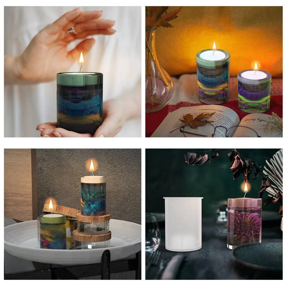 Cylinder Candle Holder Epoxy Resin Molds DIY Handmade Crafts Concrete Clay Tealight Candlestick Silicone Mold Home Decoration
Cylinder Candle Holder Epoxy Resin Molds DIY Handmade Crafts Concrete Clay Tealight Candlestick Silicone Mold Home Decoration