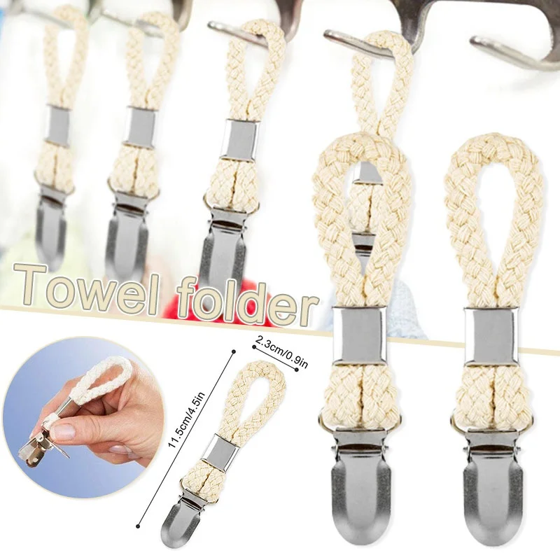 Braided Cotton Loop Towel Clip With Metal Clamp Multipurpose Cloth Hanger For Home Bathroom Kitchen Home Storage Folder
Braided Cotton Loop Towel Clip With Metal Clamp Multipurpose Cloth Hanger For Home Bathroom Kitchen Home Storage Folder