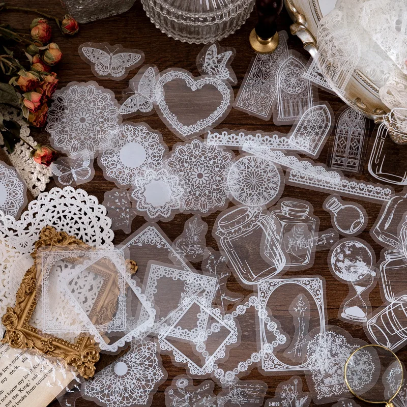 30pcs/pack PET Transparent Stickers Lace Series Scrapbooking Supplies Junk Journal DIY Stationery Decorative Stickers
30pcs/pack PET Transparent Stickers Lace Series Scrapbooking Supplies Junk Journal DIY Stationery Decorative Stickers
