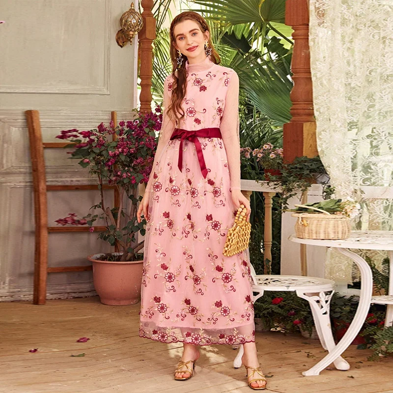 Новинка Лето 2023 Европейское и американское женское модное французское платье с сетчатой юбкой
Новинка Лето 2023 Европейское и американское женское модное французское платье с сетчатой юбкой