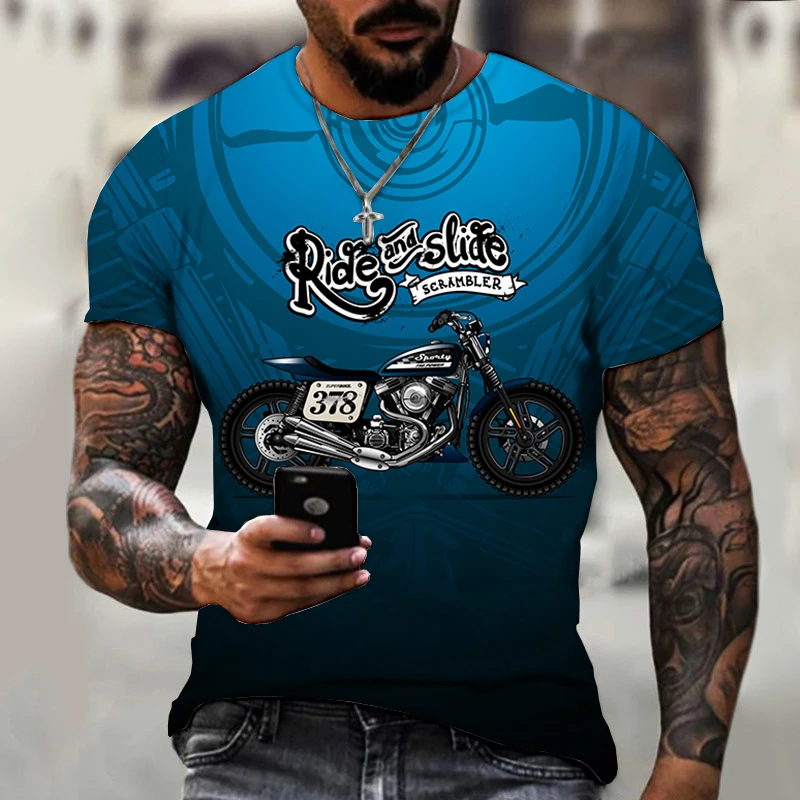 Fashion Men's T-shirt Retro Motorcycle Harajuku O-Neck Loose Tee Hip Hop Breathable Casual Male Style Tops Short Sleeve T-shirts
Fashion Men's T-shirt Retro Motorcycle Harajuku O-Neck Loose Tee Hip Hop Breathable Casual Male Style Tops Short Sleeve T-shirts