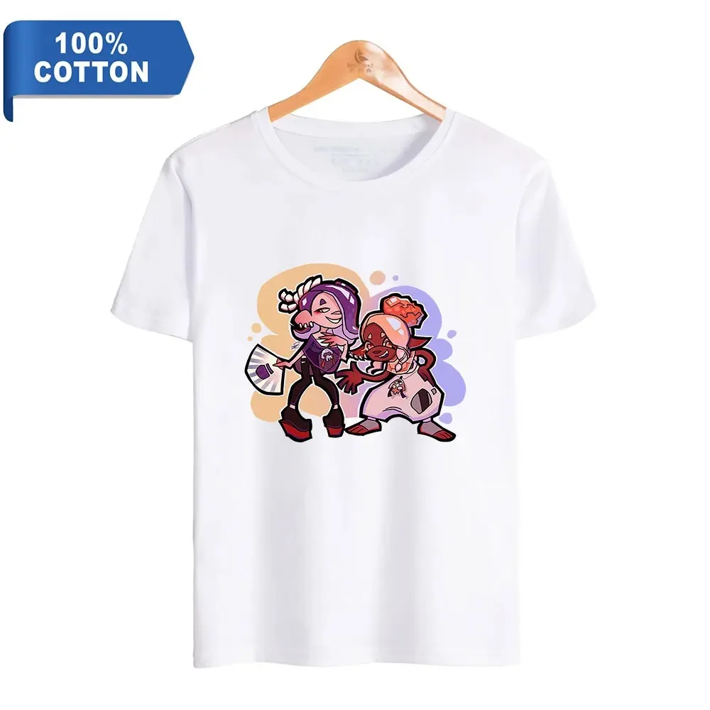 Camiseta de Splatoon 3 Мужская манга curta 100% хлопок модная Уличная Повседневная футболка