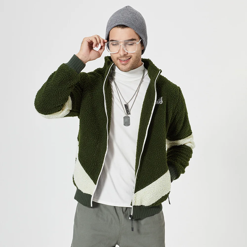 LUCLESAM Men's Stand Collar Lamb Wool Jackets Colorblock Patchwork Zipper Cardigan Coats Winter New Fashion Casual Sweatshirts
LUCLESAM Men's Stand Collar Lamb Wool Jackets Colorblock Patchwork Zipper Cardigan Coats Winter New Fashion Casual Sweatshirts