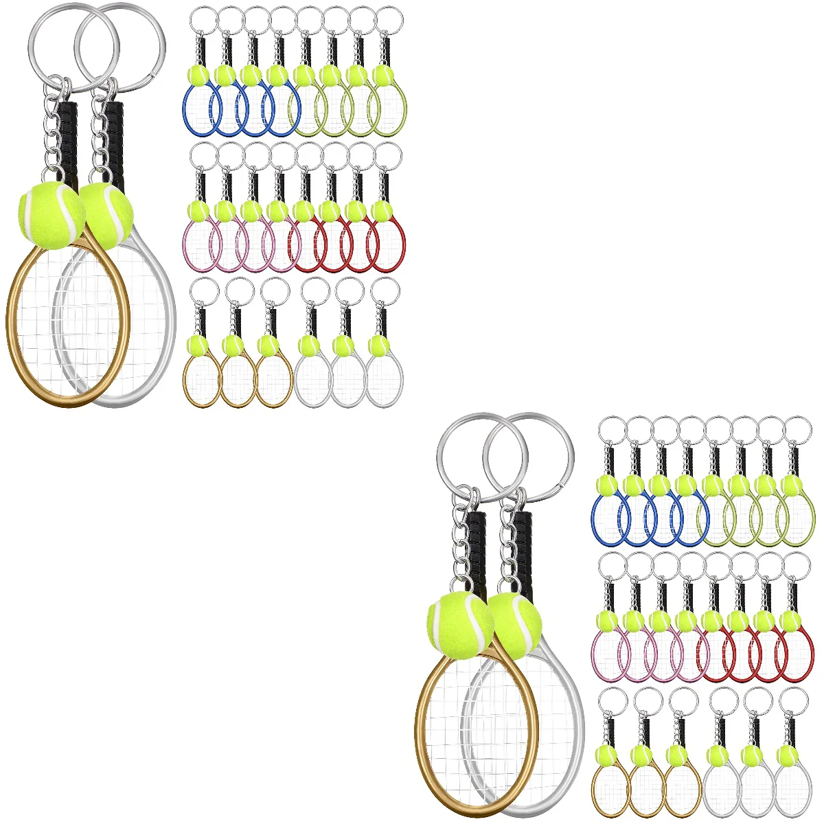 48 Pcs Backpack Mini Tennis Keychain Pendant Decorative Racket Holder Volleyball Gift Fob Bulk Toys Sports
48 Pcs Backpack Mini Tennis Keychain Pendant Decorative Racket Holder Volleyball Gift Fob Bulk Toys Sports