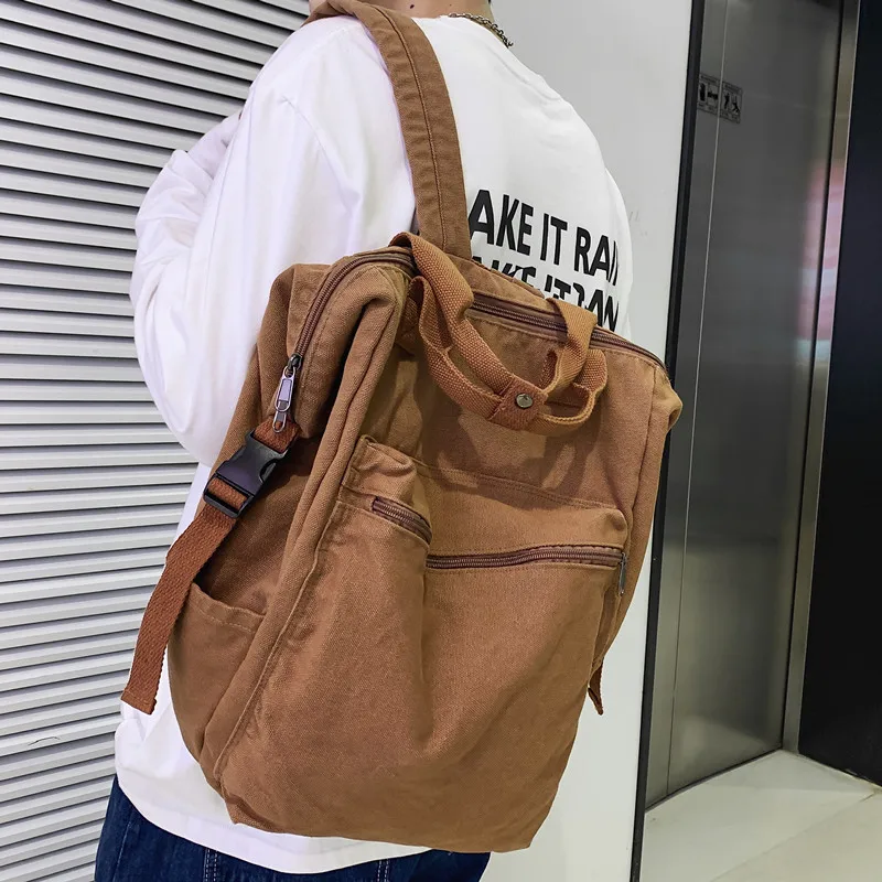 Canvas Backpack Unisex Square Large-capacity Fashion Backpack Campus Style All-match Student-specific Class Computer School Bag
Canvas Backpack Unisex Square Large-capacity Fashion Backpack Campus Style All-match Student-specific Class Computer School Bag