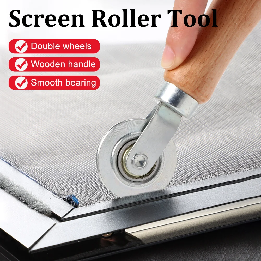 1Pc Rolling Tool For Double Window Installation Hand Spline Roller Wooden Handle And Steel Wheels Household Durable Screen Door
1Pc Rolling Tool For Double Window Installation Hand Spline Roller Wooden Handle And Steel Wheels Household Durable Screen Door