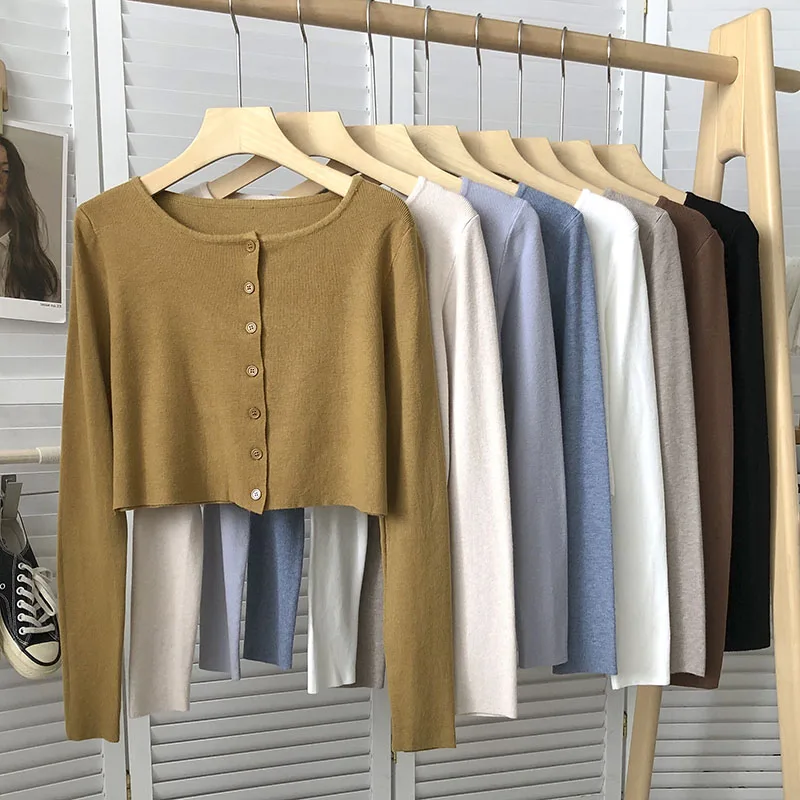 Vintage Almighty Coats For Women Knitted Autumn Single Breasted Long Sleeve O-Neck Femme Jackets Korean Fashion Basic Woman Coat
Vintage Almighty Coats For Women Knitted Autumn Single Breasted Long Sleeve O-Neck Femme Jackets Korean Fashion Basic Woman Coat