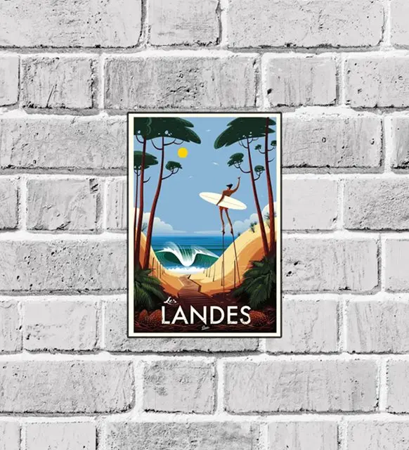 Landes Beach Blue Sea Sand Sun Tree Holiday Surfing Retro Wooden Wall Table Model-224
Landes Beach Blue Sea Sand Sun Tree Holiday Surfing Retro Wooden Wall Table Model-224