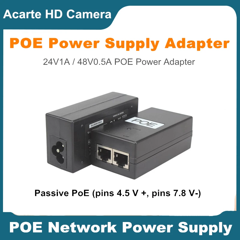 Desktop POE Injector 24V/48V 0.5A poe adaptador Ethernet 100Mpbs Power Supply Adapter for Surveillance CCTV
Desktop POE Injector 24V/48V 0.5A poe adaptador Ethernet 100Mpbs Power Supply Adapter for Surveillance CCTV