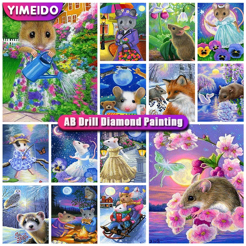 YIMEID 5D DIY Full Square/round AB Diamond Painting Hamster Cartoon Diamond Embroidery Cross Stitch Rhinestone Mosaic Picture
YIMEID 5D DIY Full Square/round AB Diamond Painting Hamster Cartoon Diamond Embroidery Cross Stitch Rhinestone Mosaic Picture