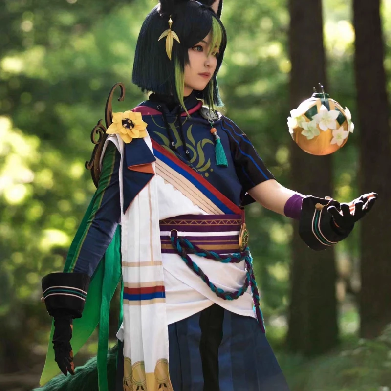 Cosplay Genshin Impact Sumeru Tighnari Costume Genshin Tignari Kostum Ekor Dengan Aksesori Telinga Holiday Costume
Cosplay Genshin Impact Sumeru Tighnari Costume Genshin Tignari Kostum Ekor Dengan Aksesori Telinga Holiday Costume