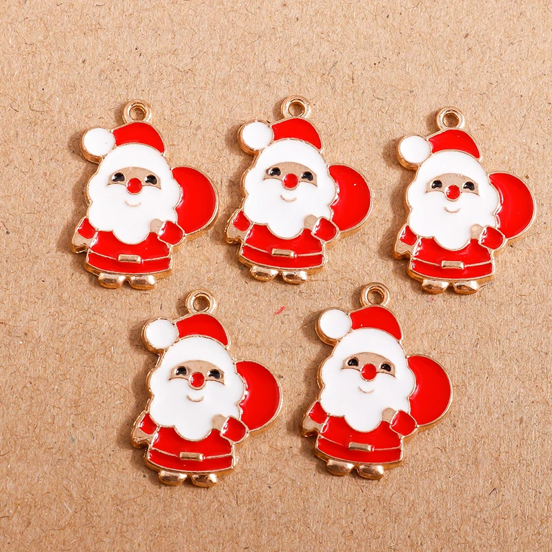 10pcs 23*17mm Enamel Christmas Santa Claus Charms Pendant for Bracelet Earrings Making Creative Gift Charms Jewelry Accessories
10pcs 23*17mm Enamel Christmas Santa Claus Charms Pendant for Bracelet Earrings Making Creative Gift Charms Jewelry Accessories
