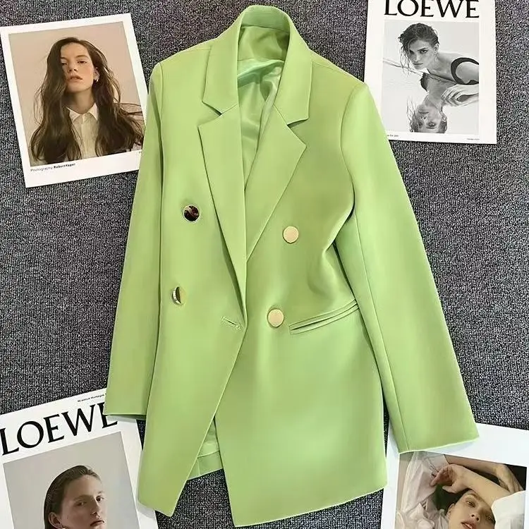 Spring Fashion Women's Double Breasted Loose Casual Black Blazers Jackets Work Wear Coat Notched Elegante Formal Clothes
Spring Fashion Women's Double Breasted Loose Casual Black Blazers Jackets Work Wear Coat Notched Elegante Formal Clothes