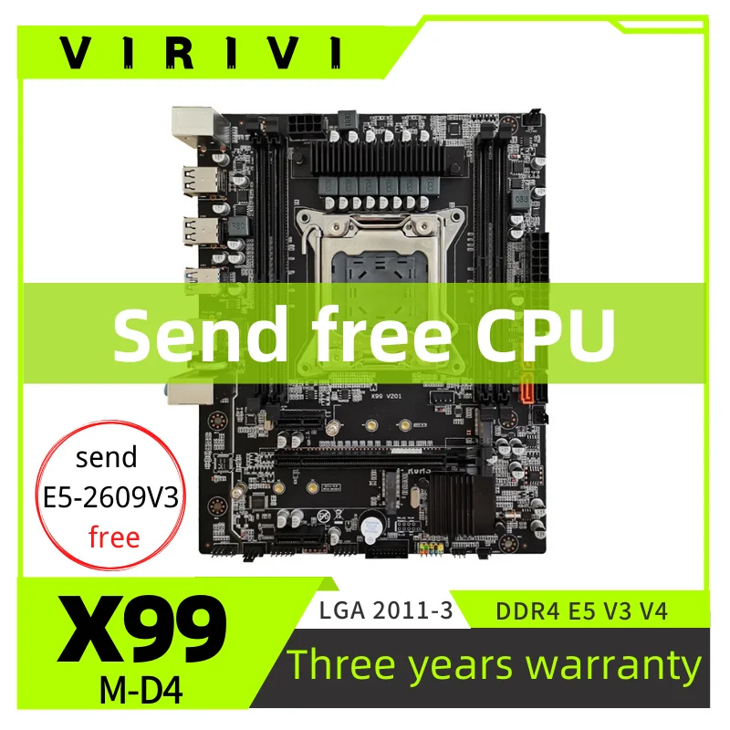Материнская плата VIRIVI X99 M-D4 DDR4 LGA2011-3 CPU E5 CPU V3 V4 xeon отправляется вместе с бесплатным 2609V3
Материнская плата VIRIVI X99 M-D4 DDR4 LGA2011-3 CPU E5 CPU V3 V4 xeon отправляется вместе с бесплатным 2609V3