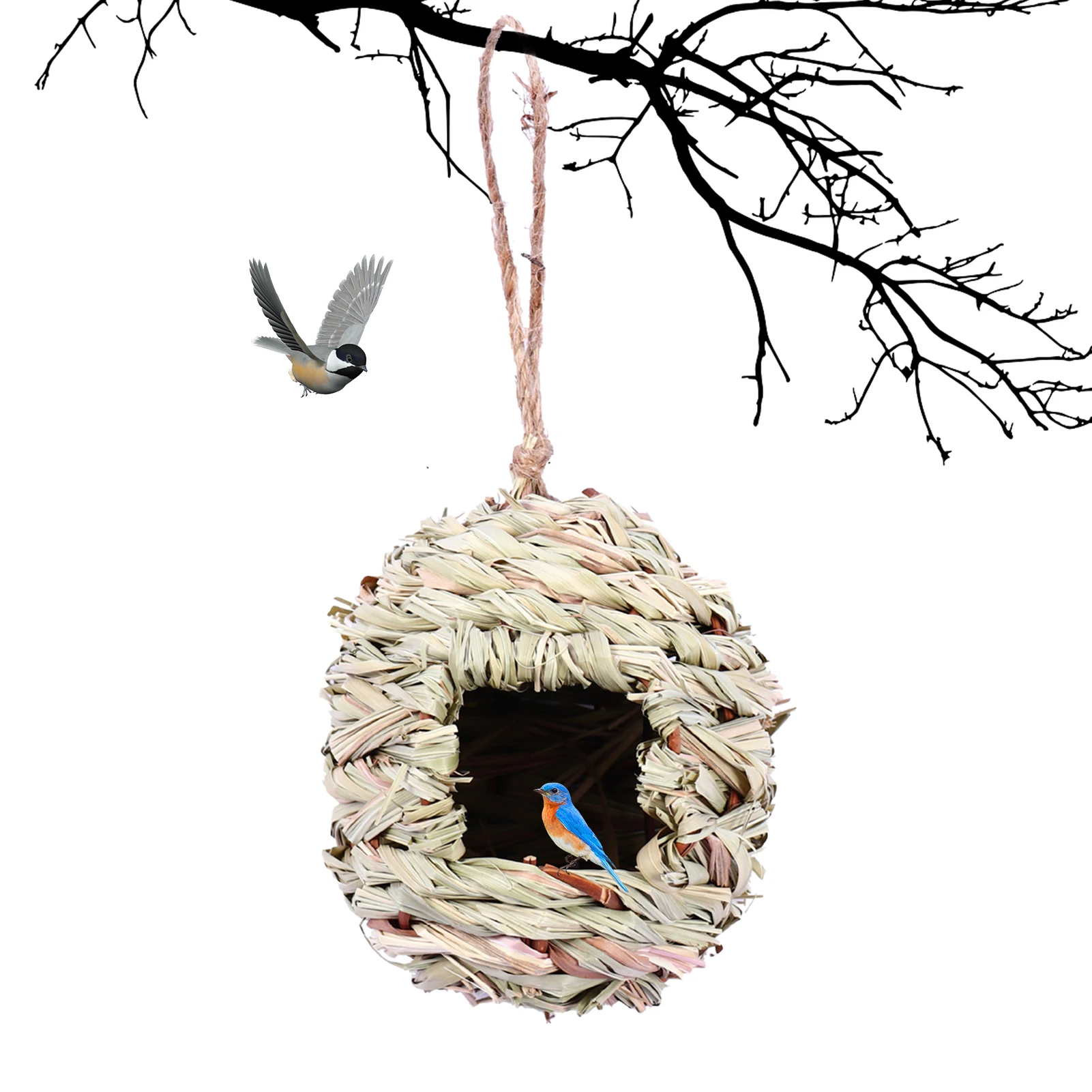 Grass Bird Houses Grass Hand Woven Birdhouses For Outdoor Hunging Small Grass Bird Houses Natural Fiber Bird For Finch Canary
Grass Bird Houses Grass Hand Woven Birdhouses For Outdoor Hunging Small Grass Bird Houses Natural Fiber Bird For Finch Canary