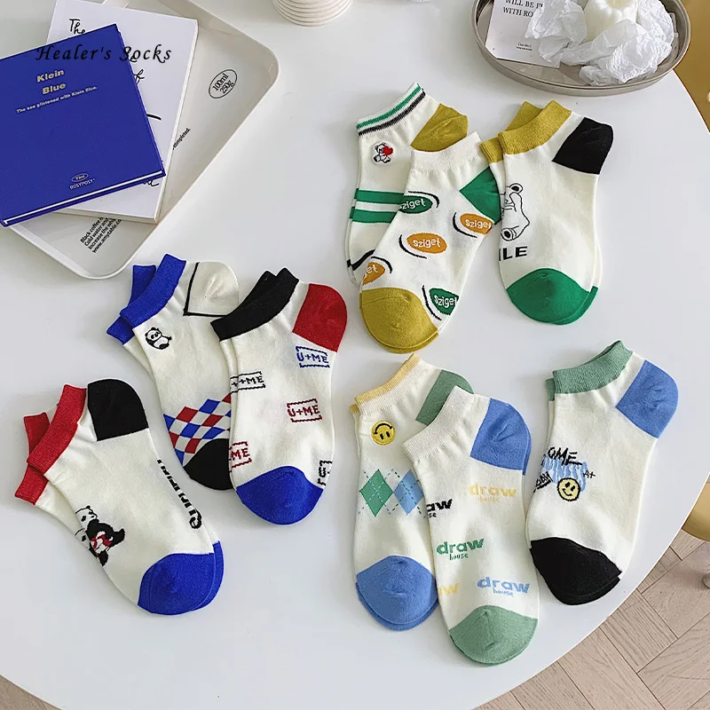 New Summer Cute Panda Smiley Bear Women Socks Cotton Harajuku Cartoon Fashion Happy Comfortable Funny Soft Girls Short Socks
New Summer Cute Panda Smiley Bear Women Socks Cotton Harajuku Cartoon Fashion Happy Comfortable Funny Soft Girls Short Socks