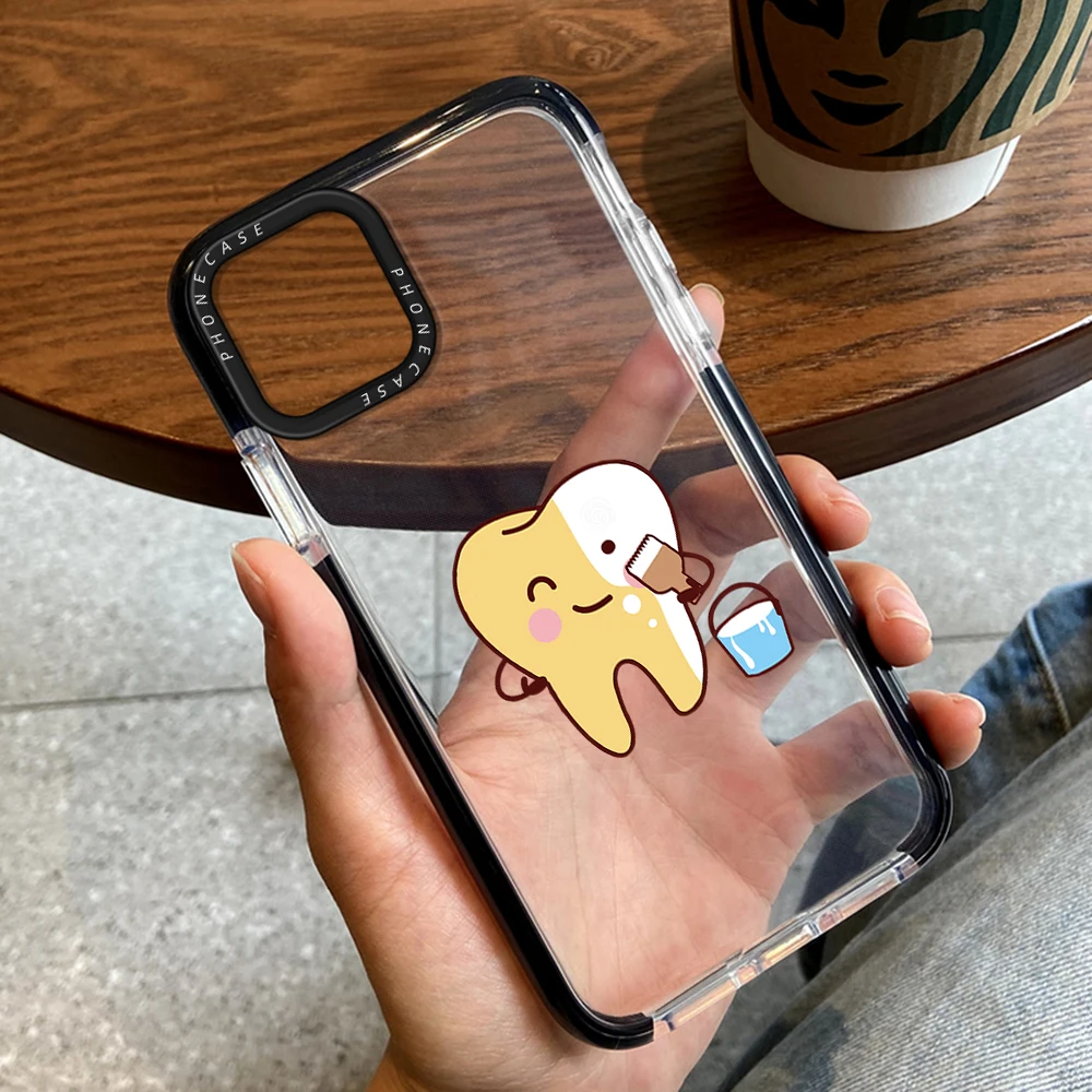 Cartoon Cute Dentist Case for iPhone 14ProMax 14Plus 13 12 11 Pro Max Soft Transparent Silicone Protection Back Cover Coque
Cartoon Cute Dentist Case for iPhone 14ProMax 14Plus 13 12 11 Pro Max Soft Transparent Silicone Protection Back Cover Coque