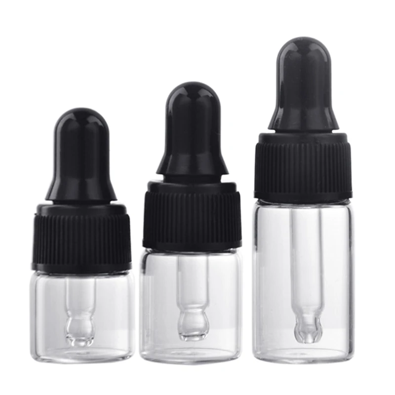 1ml/2ml/3ml Refillable Clear Mini Empty Glass Dropper Bottle Protable Travel Liquid Dispenser for Essential Oil Eye
1ml/2ml/3ml Refillable Clear Mini Empty Glass Dropper Bottle Protable Travel Liquid Dispenser for Essential Oil Eye