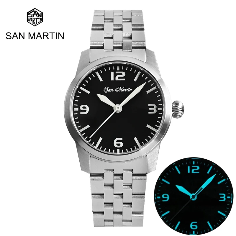 San Martin Men Luxury Watch 38mm Original Design Vintage Sports Simple Military Style High Quality Watches Sapphire 10Bar Watch
San Martin Men Luxury Watch 38mm Original Design Vintage Sports Simple Military Style High Quality Watches Sapphire 10Bar Watch